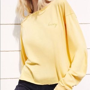 Long sleeve brandy honey tee